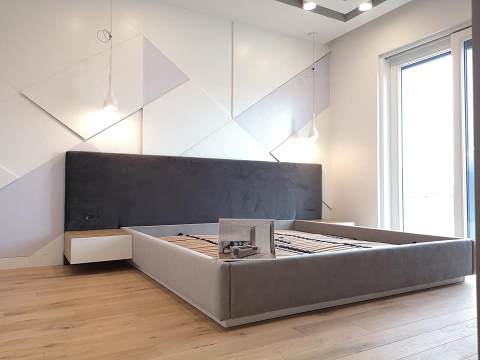 łóżko na wymiar z projektu